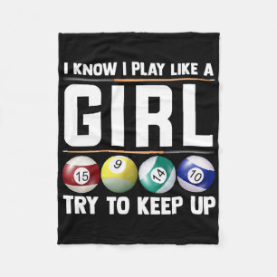 Cool Billiards Art For Women Girl Pool Player 8 Ba Fleece Blanket