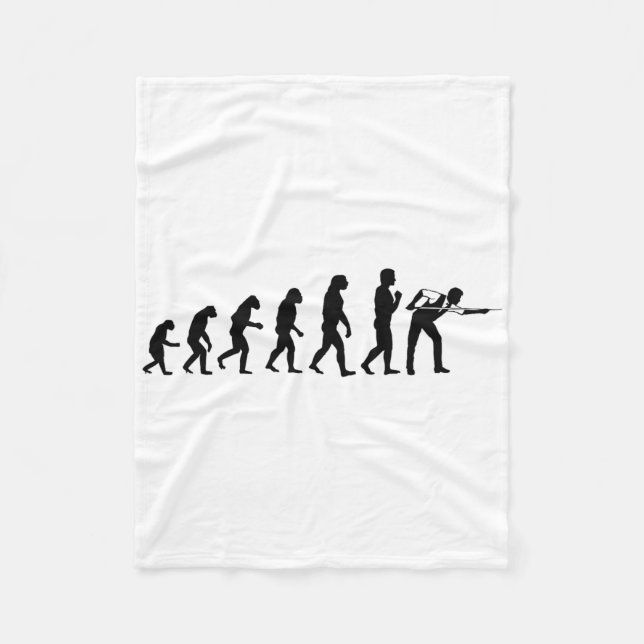 Cool Billiards Evolution Funny Cue Ll Stick Player Fleece Blanket (Front)