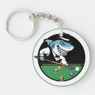Cool Billiards Pool Shark Theme Keychains