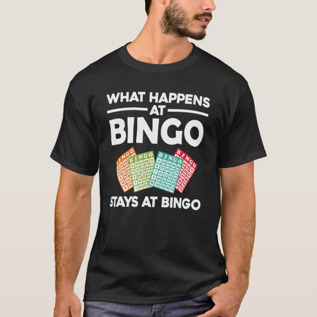 Cool Bingo For Men Women Lucky Bingo Caller Casino T-Shirt (Front)