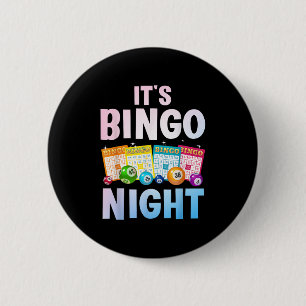 Cool Bingo Night Art For Men Women Bingo Lover Bin 6 Cm Round Badge