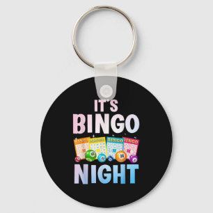 Cool Bingo Night Art For Men Women Bingo Lover Bin Key Ring