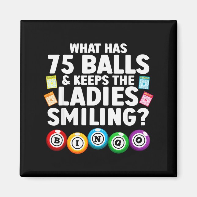 Cool Bingo Novelty For Men Women Bingo Lover Bingo Magnet (Front)
