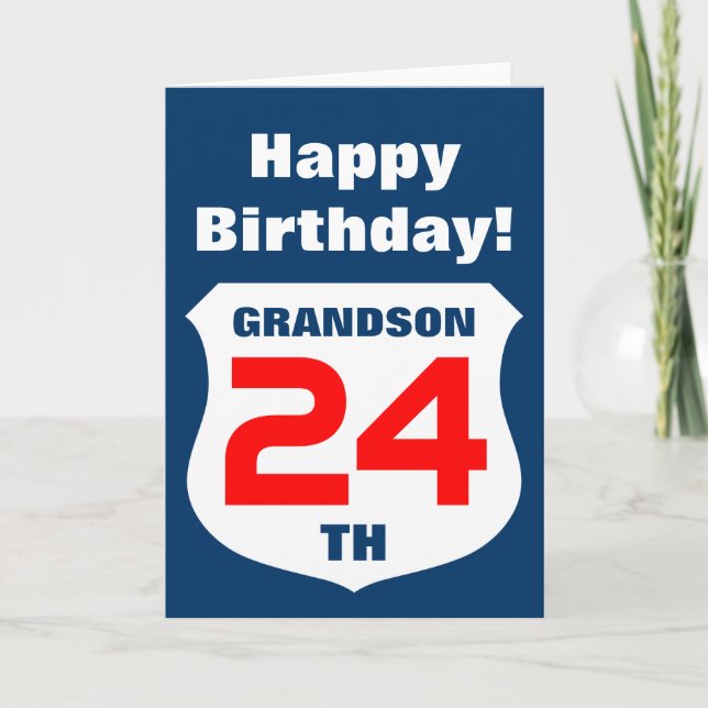 Cool Birthday card for grandson or family member (Front)