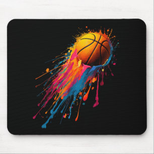 Cool Birthday Colourful Tie Dye Colour Paint Splas Mouse Pad