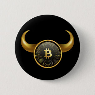 Cool Bitcoin Bull Market Black 6 Cm Round Badge