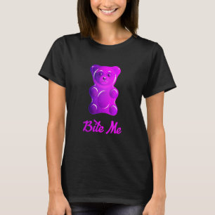 Cool Bite Me Colourful Gummy Bear Candy Illustrati T-Shirt