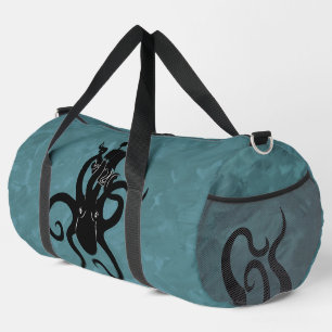 Cool Black and Blue Kraken from the Deep Duffle Bag