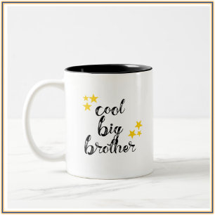 Cool Black and Gold Big Brother  Two-Tone Coffee Mug