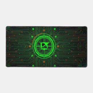 Cool black and green futuristic gaming background  desk mat