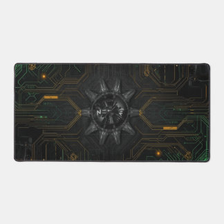 Cool black and green futuristic gaming background  desk mat