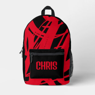 Cool Black And Red For Boys Girls & Kids School Printed Backpack