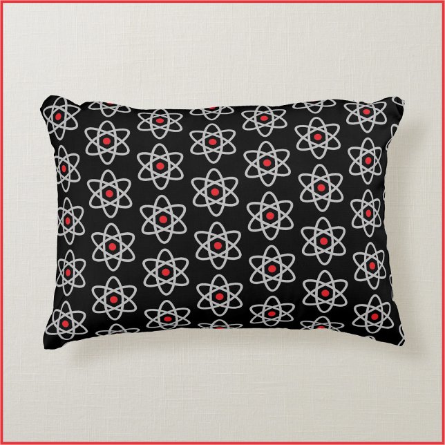 Cool Black and Red Science Atom Pillow (Creator Uploaded)