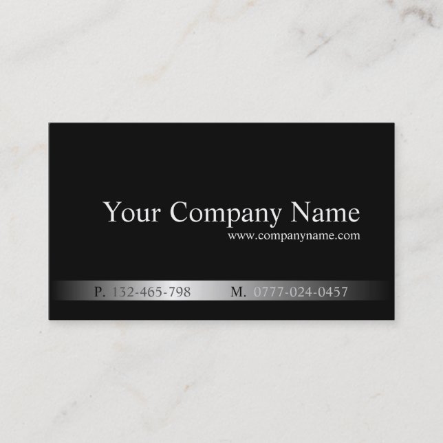Cool Black and Silver Legal Business Card (Front)