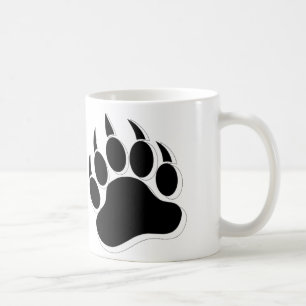 Cool Black and White Bear Paw Coffee Mug