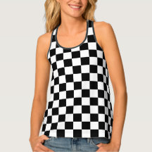 Cool Black And White Chequered Flag Pattern