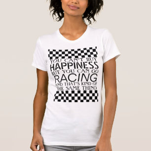 Cool Black And White Chequered Flag Pattern T-Shirt
