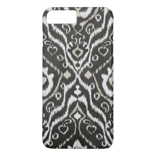 Cool black and white masculine ikat tribal pattern iPhone 8 plus/7 plus case