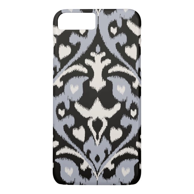 Cool black and white masculine ikat tribal pattern Case-Mate iPhone case (Back)