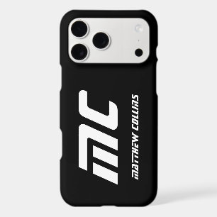 Cool Black and White Modern Personalized Monogram