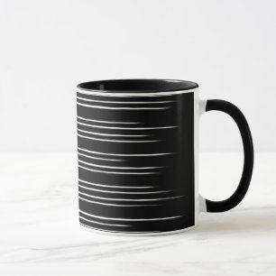 Cool Black and White Striped Pattern Mug