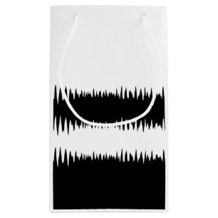Cool Black and White Striped Pattern Small Gift Bag