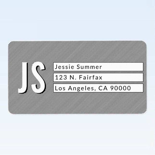 Cool Black and White Stripes Return Address Labels (Creator Uploaded)
