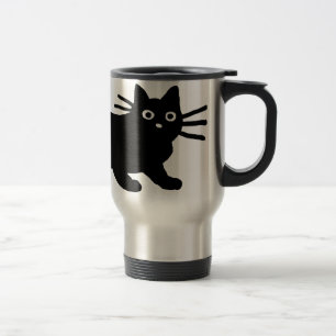 Cool Black Cat   Pet Kitty Lover's Travel Mug
