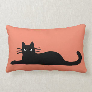 Cool Black Cats Funky Felines Pet Lover's Lumbar Cushion