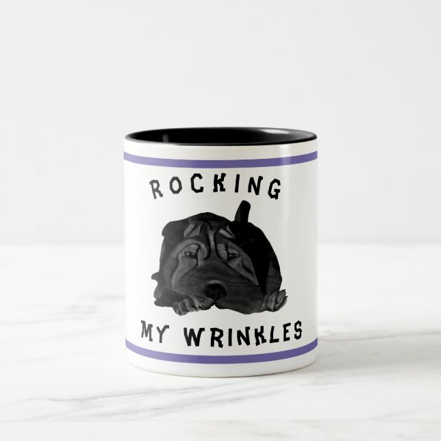 Cool Black Chinese Shar Pei Mug (Center)