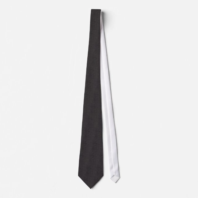 Cool Black Denim Look Mens' Neck Tie (Front)