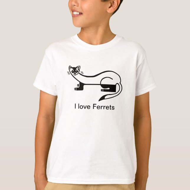 Cool Black-footed FERRET- Conservation - Nature -  T-Shirt (Front)