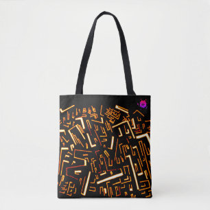 Cool Black Gold Groovy Tote Bag