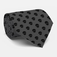 Cool Black Grey Dark Skull Polka Dots Pattern Mens