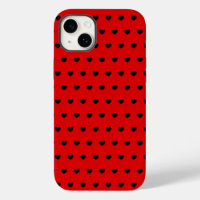 Cool Black Hearts On Striking Red