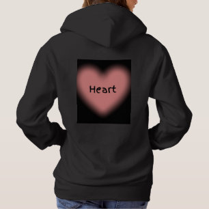 cool black hoodie with full of heart