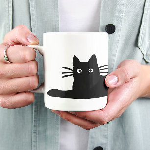 Cool Black Kitty Cat Purrfect Feline Lover's Coffee Mug