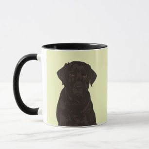Cool Black Labrador Retriever Dog Stone Mug