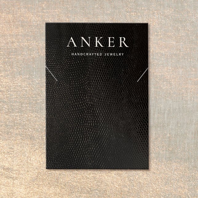 Cool Black Leather Necklace Bracelet Display Business Card (Creator Uploaded)