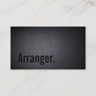 Cool Black Out Music Arranger Business Card