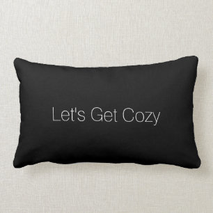 Cool Black Personalised Message Lumbar Cushion