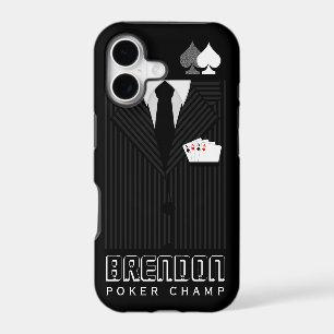 Cool Black Pinstripe Suit Poker Champ Casino