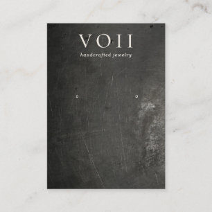 Cool Black Rustic Earring Display Holder Business Card