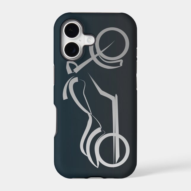 Cool Black Silver Motorcycle Frame (Back)