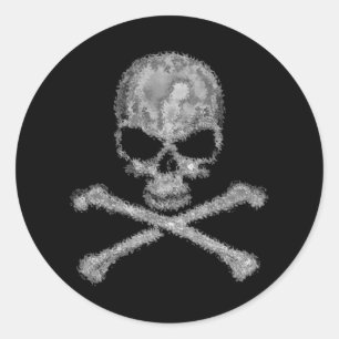 Cool black skull and crossbones stickers