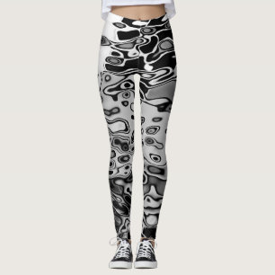 Cool Black White Grey Pattern Leggings