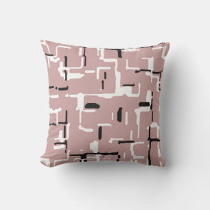 Cool Black White Pink Pattern Cushion