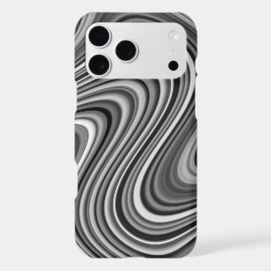 COOL Black White Silver Grey Curvy Line Pattern