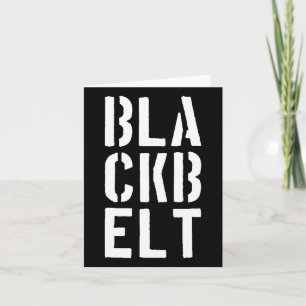 Cool Blackbelt Martial Arts Gift Bold Black Belt Card