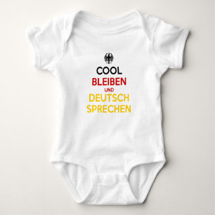 Cool Bleiben und Deutsch Sprechen Baby Bodysuit